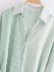 solid color lapel striped stitching waist tie shirt dress NSAM136053