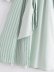 solid color lapel striped stitching waist tie shirt dress NSAM136053