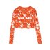 solid color hollow crochet long sleeve knitted top NSAM136054