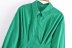 solid color satin texture thin lapel shirt dress NSAM136062