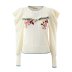 suéter de punto con flor de borde de hongo decorativo hecho a mano NSAM136063