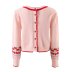 strawberry cherry embroidery back single-breasted long sleeve cardigan NSAM136065