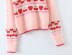 strawberry cherry embroidery back single-breasted long sleeve cardigan NSAM136065