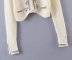 handmade embroidered pearl decoration long sleeve crop cardigan NSAM136068