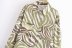 animal pattern print long sleeve wrap shirt NSAM136069