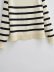 striped long-sleeved round neck pullover sweater NSAM136072