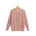 color bubble spots tie-dye knitted coarse twist sweater NSAM136076