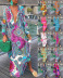 Vestido de manga larga estampado con escote en V profundo multicolores NSSRX136087