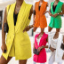 solid color mid-length sleeveless lapel slim suit jacket multi colors NSYHC136143