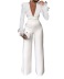 solid color long-sleeved tight high-stretch mesh stitching jumpsuit NSYHC136146