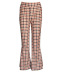 high waist slim plaid bootcut slit trousers NSYHC136156