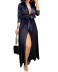 vestido camisero de manga larga con solapa de color liso NSYHC136158