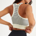 stripes printed high-strength shock-proof yoga vest NSRQF136496