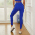 pantalones de yoga ajustados de secado rápido de cintura alta de color sólido NSRQF136503