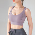 solid color stitching high-strength shock-proof gathered yoga vest NSRQF136508