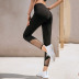 pantalones de yoga ajustados de cintura alta de malla elástica de secado rápido NSRQF136513