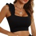 solid color stitching suspender high-strength shock-proof gathered yoga bra NSRQF136516