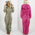 solid color added velvet thick wool hooded jumpsuit NSZXS136542