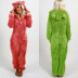solid color added velvet thick wool hooded jumpsuit NSZXS136542