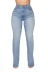slim high waist slit Straight Leg Jeans NSARY136557