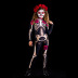 Traje de cosplay de Halloween mono con estampado de esqueleto rosa NSONF136680
