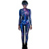 Halloween costume human skeleton print long sleeve jumpsuit NSONF136687
