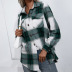 long-sleeved thickened cashmere loose casual plaid shirt NSYBL136695