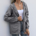 solid color zipper hooded lightweight raincoat NSYBL136696