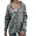 solid color zipper hooded lightweight raincoat NSYBL136696