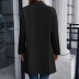 chaqueta de traje de punto con doble botonadura y largo medio en color liso NSYBL136699