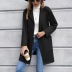 solid color mid-length double-breasted knitted suit jacket NSYBL136699