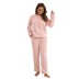 solid color loose double-sided plush hooded sweatshirt and pants two-piece homewear set NSYBL136700