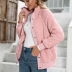 solid color double-sided plush single-breasted coat NSYBL136701