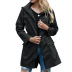 solid color hooded waist rainproof full zipper mountaineering jacket NSYBL136711