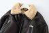 chaqueta de manga larga de piel sintética con costuras de vellón NSYXB136816