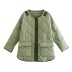 abrigo de algodón con cuello redondo y bolsillos gruesos NSYXB136820