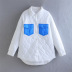 abrigo holgado de algodón acolchado en contraste NSYXB136821