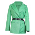 long-sleeved suit collar slim solid color blazer NSONF136860