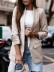 casual loose suit collar long sleeve solid color leather jacket NSCXY136891