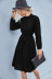 raglan sleeve lace-up round neck solid color dress NSLNZ136910