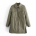 solid color long sleeve thin cotton long coat NSYXB136952
