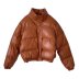 solid color loose stand collar long sleeve padded jacket NSYXB136963