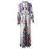 vestido camisero de manga larga con estampado floral NSONF136971