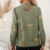 leopard print long-sleeved turtleneck pullover top NSYBL136989
