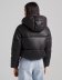 solid color PU leather loose drawstring hooded cotton jacket NSYXB137057