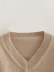solid color pullover V-neck loose long-sleeved crop sweater NSYXB137064