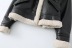 PU leather faux fur stitching long sleeve jacket NSYXB137065