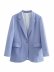 chaqueta de traje de manga larga casual suelta de color sólido NSYXB137078