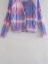 V-neck tie-dye long-sleeved knitted cardigan NSYXB137080