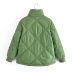 solid color long-sleeved diamond grid collar cotton jacket NSYXB137091